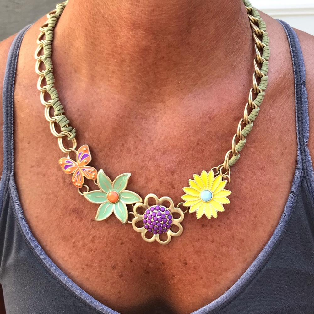 Lia Sophia Floral/Butterfly Necklace - Picture 3 of 4